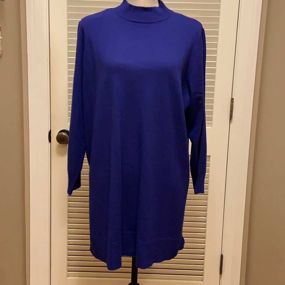 Cyrus Mock Neck Sweater in Deep Purple